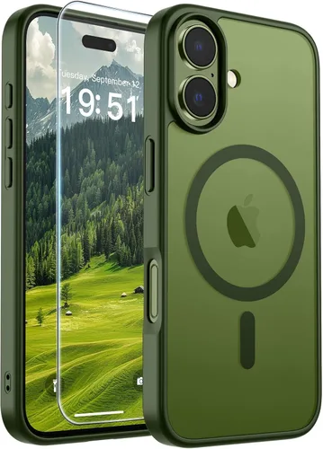 Vista 345 de SUPFINE Funda magnética para iPhone SE 2022 (3ª)/2020 (2ª), iPhone 8 (compatible con MagSafe) (protección contra caídas de grado militar), funda