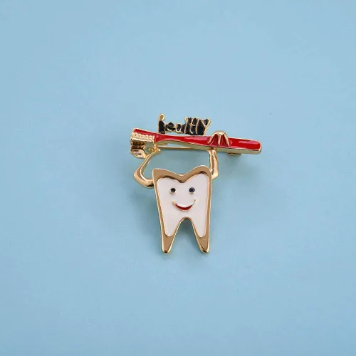 Vista 4 de Broche de esmalte médico pin de ADN ciencia medicina biología investigación de color insignia joyería para mujer niña doctora estudiante campus