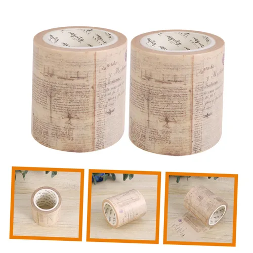 Vista 2 de 2 rollos de calcomanías decorativas para álbumes de recortes, cinta washi multiusos, cinta autoadhesiva, cinta adhesiva de papel gótico, cinta