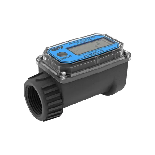 Vista 6 de GPI - Medidor de flujo de turbina serie 01N para agua, cuerpo de nylon, 3-30 GPM (113255-4)