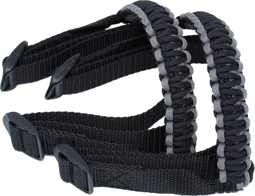 Vista 3 de BubbasGarageTv - Reversible Paracord Grab Handles for Jeep Wrangler - Charcoal Grey & Black - Pick Your Pairs