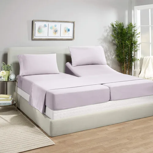 Vista 37 de Juego de sábanas de lujo Juego de cama de lujo, bolsillo extra profundo Juego de sábanas ajustable, sábana de arriba y 2 fundas de almohada, ropa