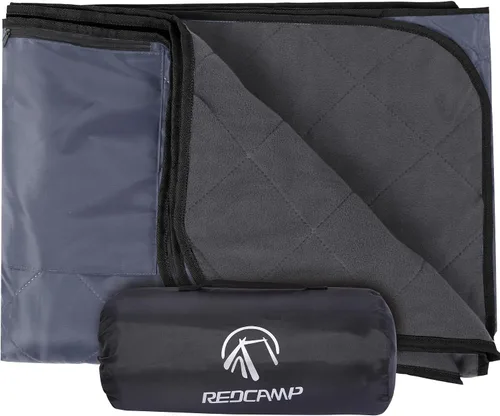 Vista 6 de REDCAMP Manta grande impermeable para estadio para deportes al aire libre, suave y cálida, manta de campamento de forro polar resistente al viento