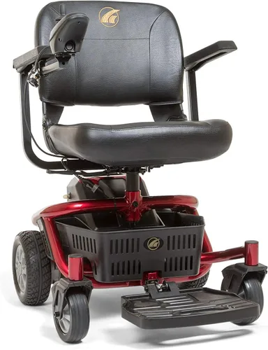 Vista 4 de Golden Technologies New LiteRider Envy - Silla de ruedas eléctrica, color rojo, asiento de 17 pulgadas