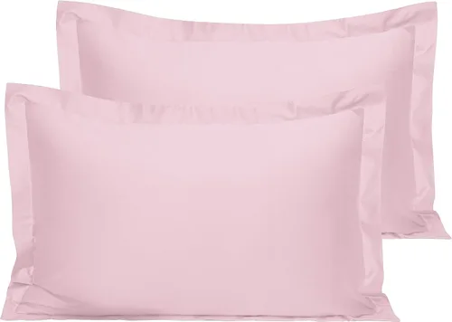 Vista 12 de NTBAY Fundas de almohada estándar de algodón – Fundas de almohada de algodón egipcio de 500 hilos, paquete de 2 fundas de almohada Oxford súper