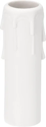 Vista 6 de uxcell Fundas de plástico para candelabros E14, 0.984 x 3.937 in, color blanco, paquete de 9