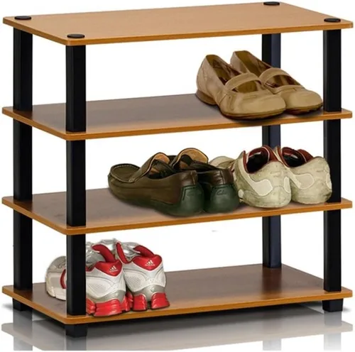 Vista 26 de Furinno Turn-N-Tube - Zapatero estrecho de 3 niveles, zapatero con organizador curvado independiente, 11.7 x 23.6 x 21.9 pulgadas, para entrada