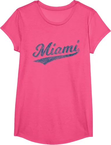 Vista 8 de Camiseta de estilo vintage de Miami Florida VARSITY SCRIPT Sports, gris, S