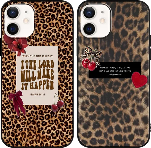 Vista 14 de Paquete de 2 fundas para iPhone 11 de 6.1 pulgadas con frase de fe Estético.