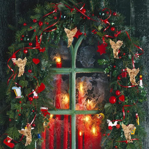 Vista 3 de Amosfun - Figura decorativa de ángel de Navidad (30 unidades), diseño de ángel de querubín