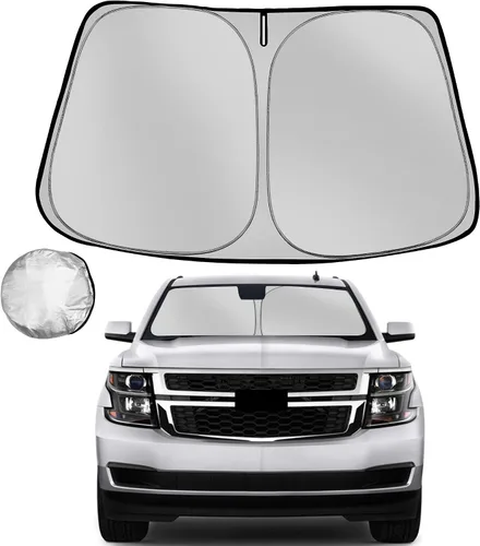 Vista 43 de [Usado] Parasol para parabrisas Che-vrolet/Chevy Silverado 1999-2006 plegable para ventana delantera de automóvil, bloquea los rayos UV y el calor