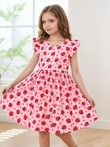 Vista 3 de Vestido de unicornio para niñas de 1 a 8 años