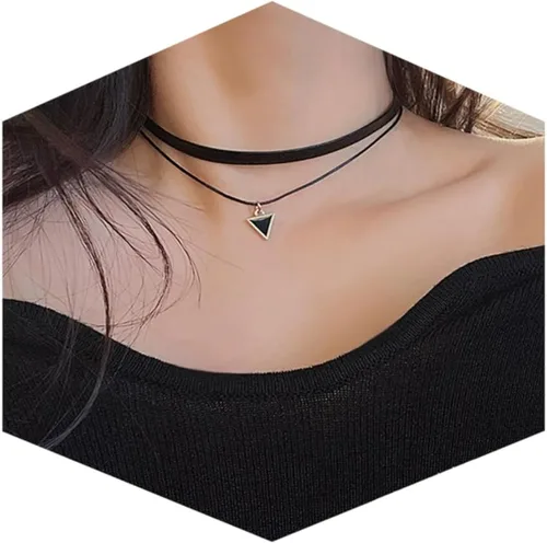 Vista 21 de Fesciory Black Necklace for Women, Adjustable Daily Goth Jewelry Gift Negro 1