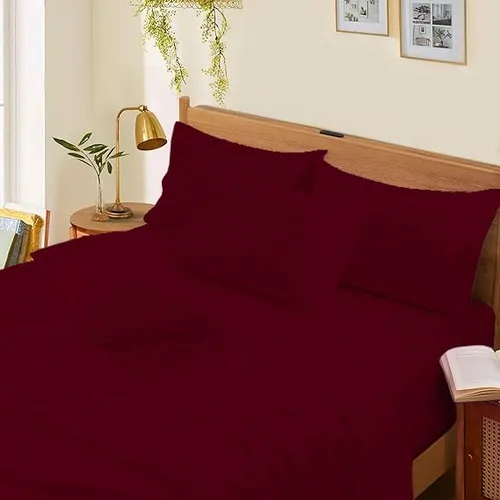 Vista 13 de Sábanas de cama tamaño Queen – 21 pulgadas de profundidad – Juego de 4 sábanas 100% algodón egipcio, rayas plateadas, de lujo, súper suavidad