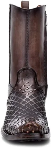 Vista 3 de Cuadra Bota Hombre en Piel Genuina con Cremallera Negra