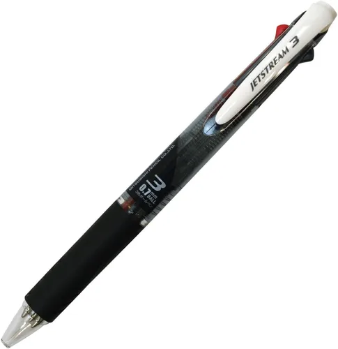 Vista 12 de Uni Bolígrafo Jetstream 3 colores negro, rojo, tinta azul, 0.028 in, rosa bebé (SXE340007.68)