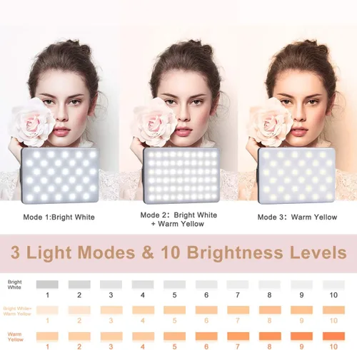 Vista 3 de Newmowa Luz de relleno para selfie+agarre de mano de potencia de 10000mAh