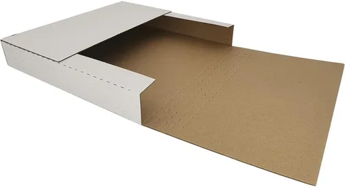 Vista 10 de ROTCH Paquete de 50 sobres corrugados fáciles de plegar de 7.5 x 5.5 x 2 pulgadas, cajas de cartón pequeñas de altura versátil, color blanco