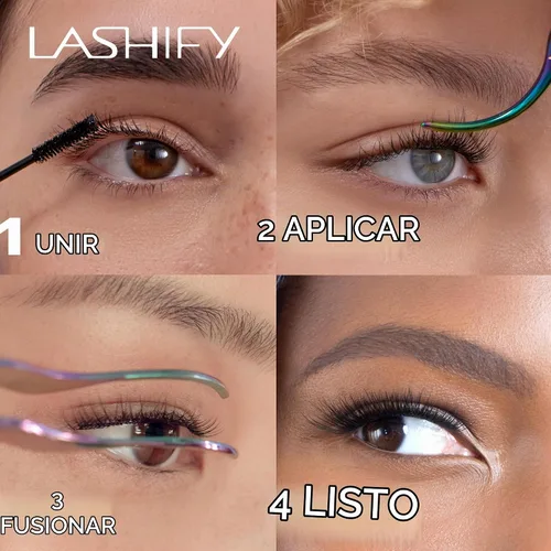 Vista 5 de Lashify Amplify - Extensiones de pestañas Gossamer DIY de 0.551 pulgadas, color negro, pestañas postizas fáciles para un aspecto natural