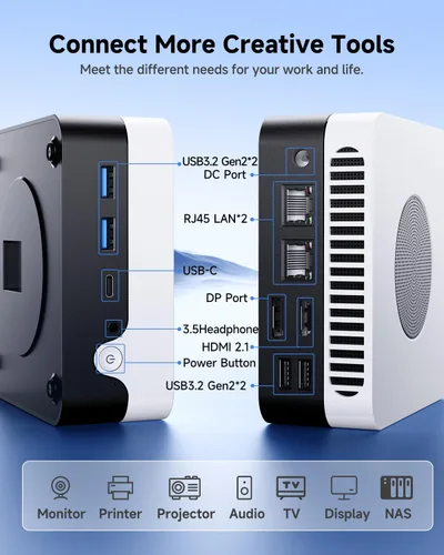 Vista 11 de CHUWI LarkBox X Mini PC, Intel i3-1220P (Beats 7330U), 8GB RAM 256GB SSD