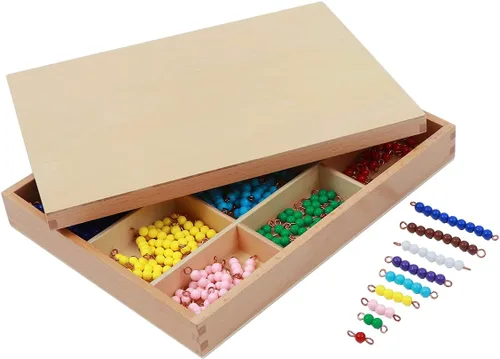Vista 2 de Adena Montessori Cuentas de cuentas de tablero de ajedrez Juegos de matemáticas y enseñanza de números Juguetes para contar Safe acrylic +
