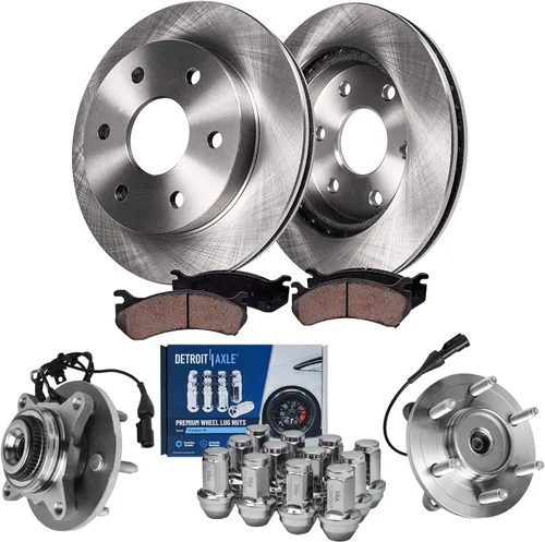 Vista 23 de Detroit Axle - Kit de frenos para Mazda CX-5 2019-2024, rotores de freno de disco pastillas de freno de cerámica con herrajes 2020 2021 2022 2023