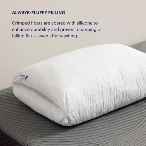 Vista 3 de Purple TwinCloud Almohada Soporte ajustable para un apoyo suave o firme, almohada perfecta para dormir de lado, color blanco