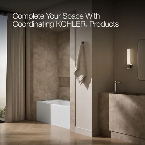 Vista 6 de Kohler 1957-RA-0 Underscore 60" x 32" baño de alcoba drenaje derecho, Blanco