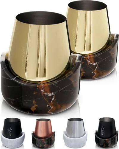 Vista 9 de Gusto Nostro Cubo enfriador de vino de mármol, enfriador de botellas de vino de 25.4 fl oz y enfriador de champán para fiesta, cocina, decoración