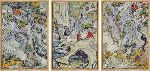 Vista 184 de wall26 Lienzo enmarcado para pared, juego de arte con flores de almendra de Vincent Van Gogh, naturaleza, ilustraciones de área silvestre, bellas