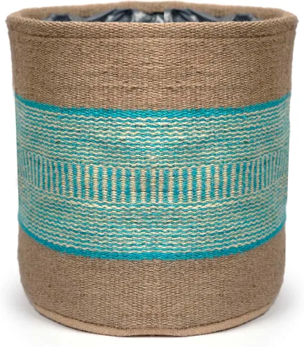 Vista 26 de Cesta de Maceta de Yute Resistente, Cesta Tejida Moderna, Maceta para Flores, Maceteros de Interior para Suelo, Cesta Organizadora de Almacenamiento