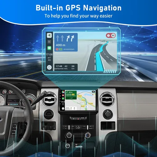 Vista 5 de 9.2 pulgadas Android 13 Car Stereo Upgrade Radio para Ford F150 F-150 2009 2010 2011 2012, 4G RAM 32G ROM navegación reemplazo inalámbrico Carplay