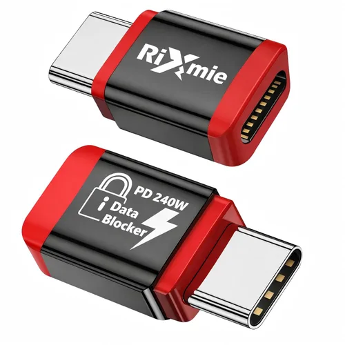 Vista 8 de Rixmie Bloqueador de datos USB-C hembra a USB-A (paquete de 2) 2025 nuevo 100% eliminación de posibilidades de transferencia de datos, solo