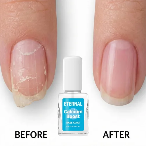 Vista 4 de Eternal Esmalte de uñas de gel de calcio – 0.5 fl oz de esmalte de uñas base Esmalte de uñas transparente para cuidado de uñas y fortalecedor
