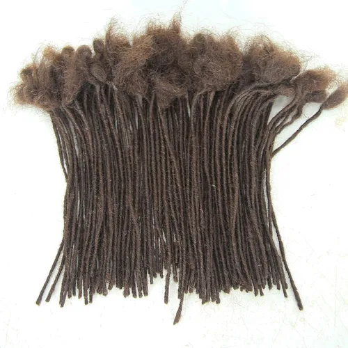 Vista 9 de Minilocs - Extensiones de rastas de 0.1 in, 100 hebras, extensiones de cabello humano rubio miel, marrón, trenzas de ganchillo