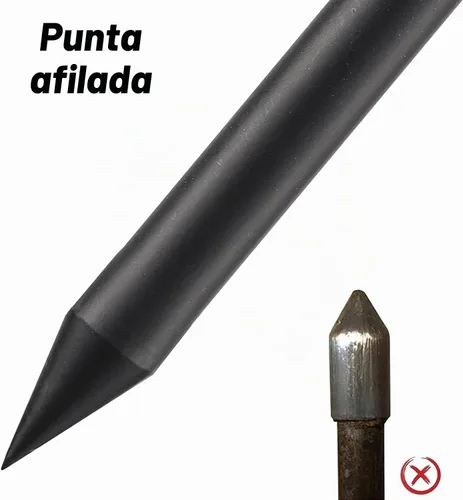 Vista 2 de Varilla de sonda de suelo de metal, herramienta localizadora de tanques sépticos con mango en T, varilla de sonda de tierra ajustable de 32 a 48