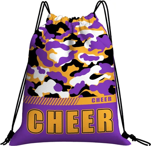 Vista 31 de Mochila con cordón impermeable para gimnasio, bolsas con cordón, bolsa de cuerda deportiva, mochila de camuflaje, Bolsas con cordón Cheer - Bolsas