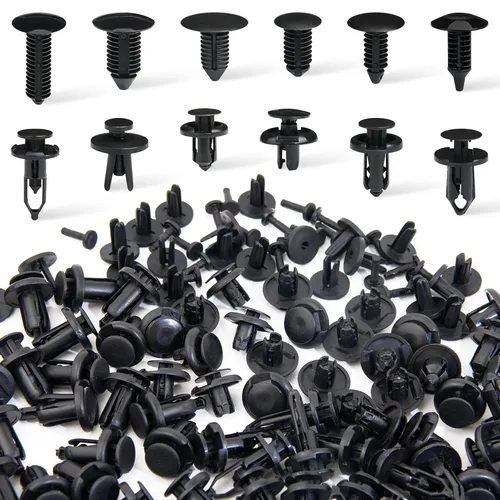 Vista 8 de 40 piezas de pernos de cuerpo de protección contra salpicaduras para motor debajo de la cubierta, parachoques guardabarros, retenedor de empuje