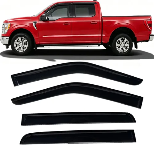 Vista 20 de Deflectores de ventana adhesivos para ventanas laterales y ventilación con viseras para 2015-2018 Chevy Silverado y GMC Sierra 1500 2500HD 3500HD