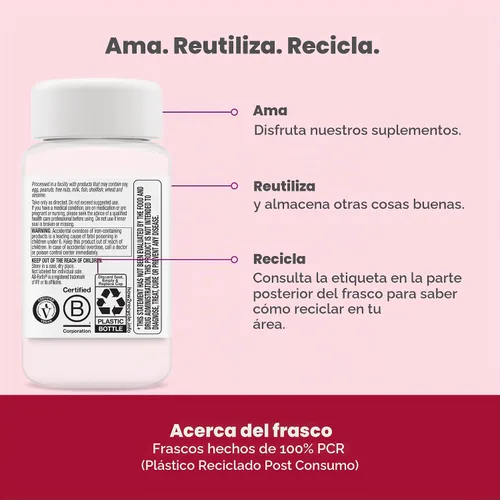 Vista 4 de OLLY Deliciosa tableta masticable de hierro, suplemento de hierro de AB Fortis, sabor a ponche de frutas, suministro para 30 o 20 días, 60