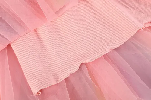 Vista 5 de BGIRNUK Vestido tutú para niñas pequeñas, con mangas con vuelo, sin mangas, vestido de tul de princesa, vestido de fiesta vintage para niñas pequeñas