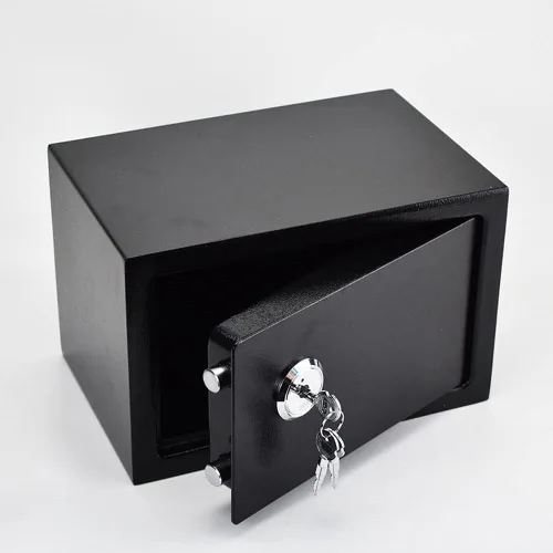 Vista 30 de Caja fuerte pequeña con llave/caja fuerte de alta seguridad/cerradura de acero segura/oficina en casa caja de almacenamiento para dinero