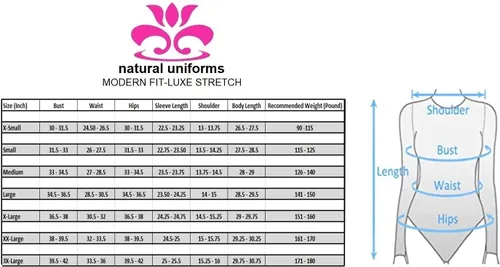 Vista 6 de Natural Uniforms Traje de cuerpo de manga larga, elástico de algodón transpirable