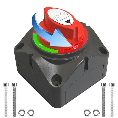 Vista 7 de Interruptor de desconexión de batería de 12 V maestro, interruptor de apagado de batería de 12 V-48 V, 275 amperios de alta corriente para automóvil
