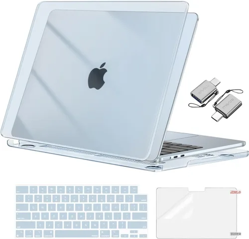 Vista 42 de Mosiso Funda para MacBook Air de 13 y 13.6 pulgadas, 2024, 2023 y 2022, M3 A3113, M2 A2681, Touch ID, carcasa rígida, cubierta de teclado, protector
