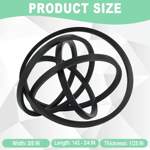 Vista 3 de 604817 - Cinturón de cubierta compatible con Hustler Raptor SD 54", 5/8"x143-3/4" Sustituye a 791335, 932558 y 934604, construcción de goma