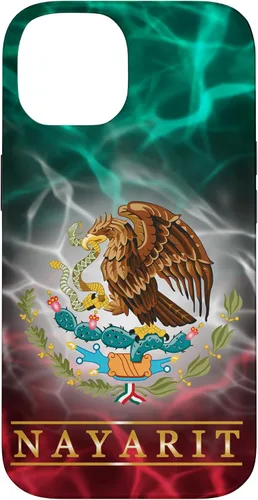 Vista 4 de Funda para iPhone 16 Nayarit con la bandera de México, funda orgullosa de las raíces mexicanas