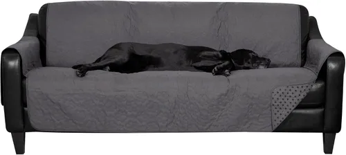 Vista 13 de Furhaven - Funda acolchada impermeable para muebles de sala de estar para perros y gatos, con diseño de patas, protector con reverso antideslizante
