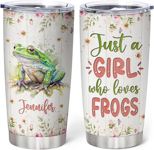 Vista 20 de Hyturtle Regalos personalizados para los amantes de los osos – Just A Girl Who Loves Bears - Vaso de acero inoxidable con nombre personalizado de 20