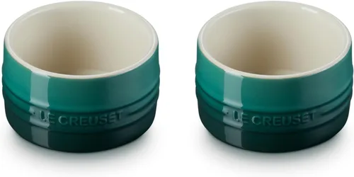 Vista 25 de Le Creuset - Ramequín redondo de cerámica de pared recta, 7 onzas, Oyster Ostra